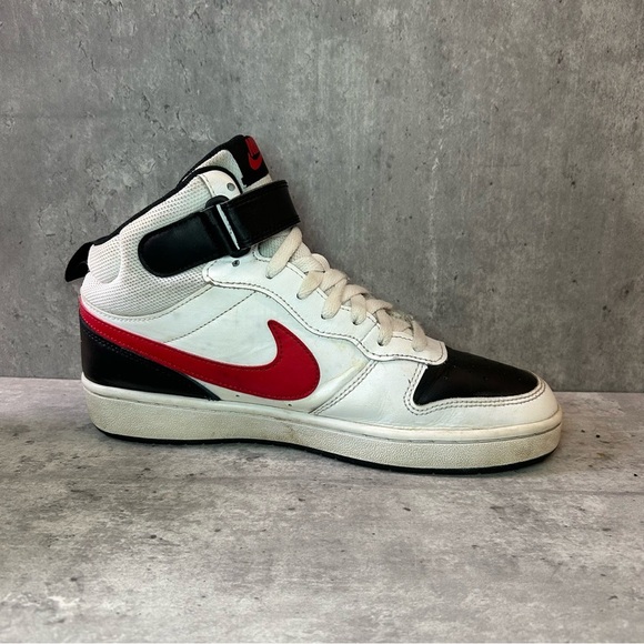 Nike Court Borough Mid 2 Sneakers CD7782-110 Womens sz 8.5 - white/red - Picture 3 of 6